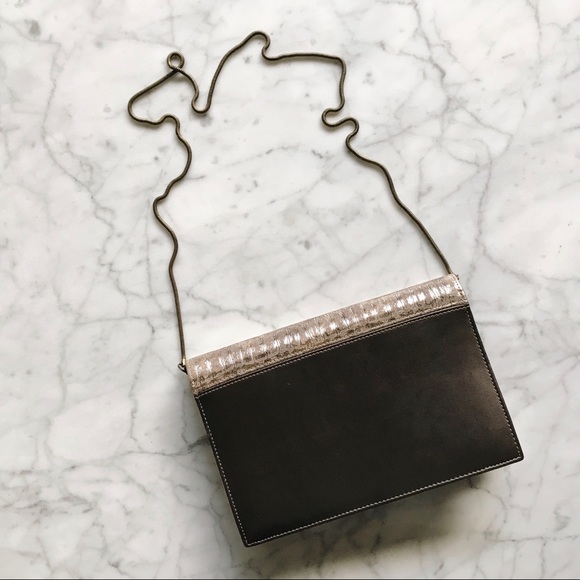 Vintage Bronze Convertible Clutch Chain Purse - Picture 3 of 7